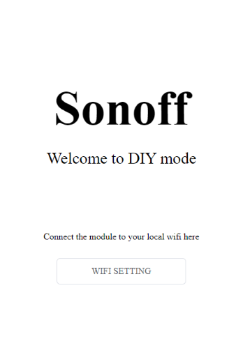 Sonoff DIY mode